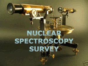 Nuclear Spectroscopy 1 Spectroscopy W Udo Schrder NCSS