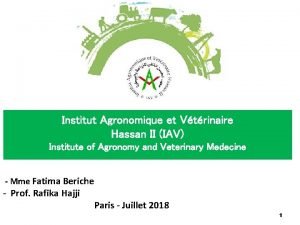 Institut Agronomique et Vtrinaire Hassan II IAV Institute