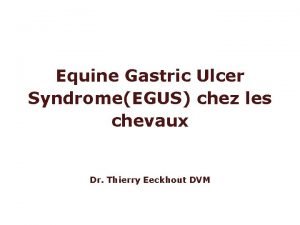 Equine Gastric Ulcer SyndromeEGUS chez les chevaux Dr