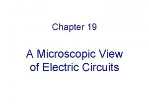 Microscopic view of electric current