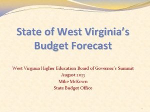 West virginia budget
