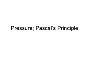 Pressure pascals