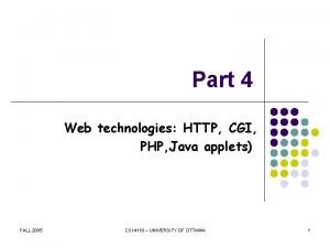 Cgi concepts in web technology