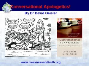 Conversational apologetics