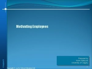 Chapter 10 motivating employees