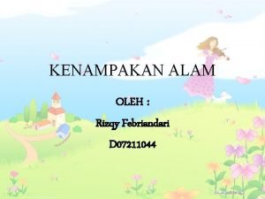 Kenampakan alam wilayah daratan