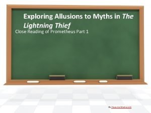 Exploring Allusions to Myths in The Lightning Thief