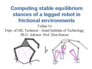 Computing stable equilibrium stances of a legged robot