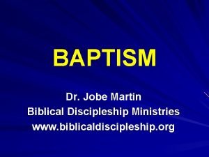 Jobe martin ministry