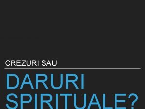 Test daruri spirituale