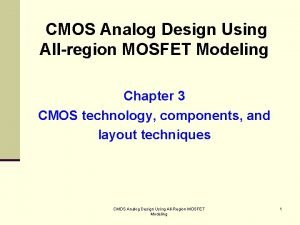 CMOS Analog Design Using Allregion MOSFET Modeling Chapter