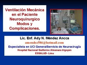 Ventilacin Mecnica en el Paciente Neuroquirurgico Modos y