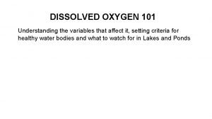 Dissolved oxygen in air