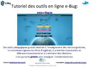 Tutoriel des outils en ligne eBug www eBug