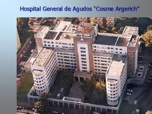 Hospital General de Agudos Cosme Argerich Prevencin del