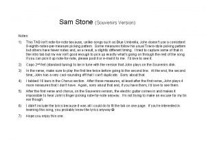 Sam stone tab