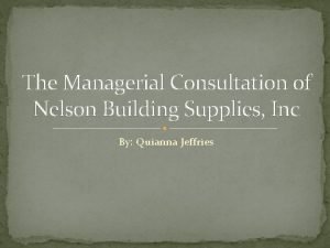 Nelson building supply