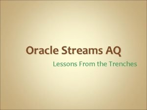 Oracle streams