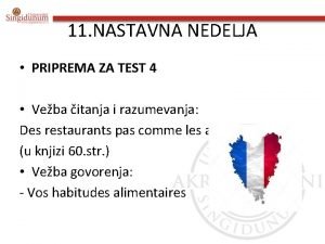 11 NASTAVNA NEDELJA PRIPREMA ZA TEST 4 Veba