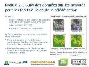 Module 2 1 Suivi des donnes sur les