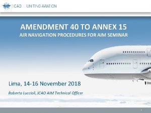 Icao annex 15