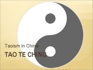 History of tao te ching