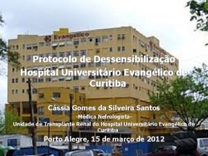 Protocolo de Dessensibilizao Hospital Universitrio Evanglico de Curitiba