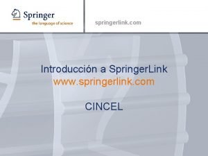 Springer link en español