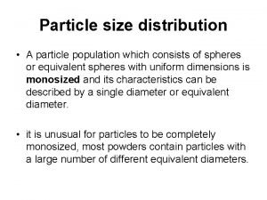 Cumulative particle size distribution curve