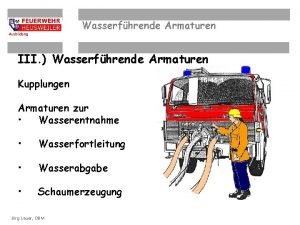 Wasserfhrende Armaturen III Wasserfhrende Armaturen Kupplungen Armaturen zur