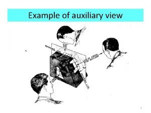 Example of auxiliary view 1 Projections including auxiliary