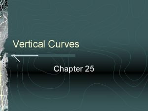 Crest vertical curve example