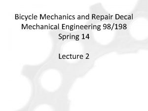 Bicycle Mechanics and Repair Decal Mechanical Engineering 98198