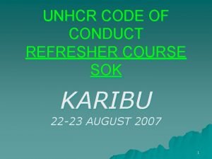Unhcr code of conduct