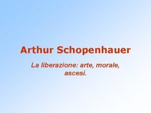 Ascesi per schopenhauer