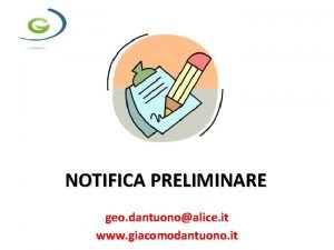 Notifica preliminare asl salerno