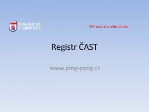Registr ping pong