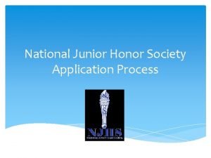 National junior honor society letter
