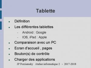 Tablette Dfinition Les diffrentes tablettes Android Google IOS