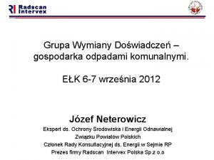 Grupa Wymiany Dowiadcze gospodarka odpadami komunalnymi EK 6