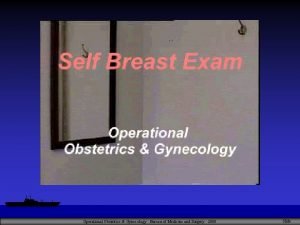 Operational Obstetrics Gynecology Bureau of Medicine and Surgery