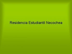 Residencia Estudiantil Necochea Concepto Nuestro Distrito Los Jvenes