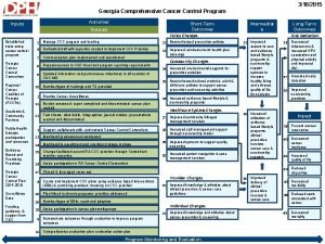 3102015 Georgia Comprehensive Cancer Control Program Activities Inputs