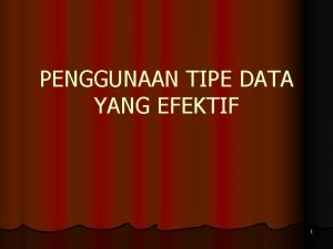 Tipe data user defined Tipe data user defined