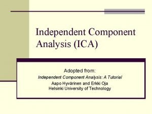 Cocktail party problem demo Cocktail party problem demo