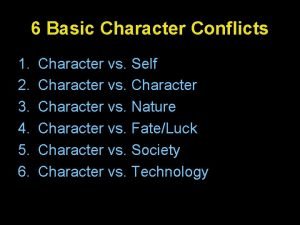Character vs character examples