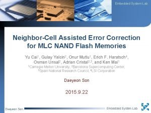 Embedded System Lab NeighborCell Assisted Error Correction for