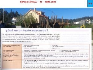 REPASO LENGUA 28 ABRIL 2020 R8 REPASO LENGUA REPASO LENGUA 28 ABRIL 2020 R8 REPASO LENGUA
