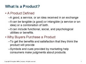 What Is a Product A Product Defined A