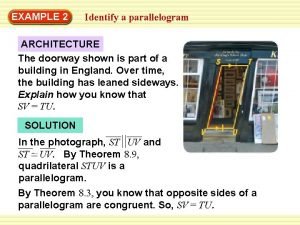 Quadrilaterals in architecture